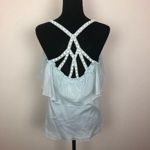 KARTA Beaded Embellished Back Sleeveless Top